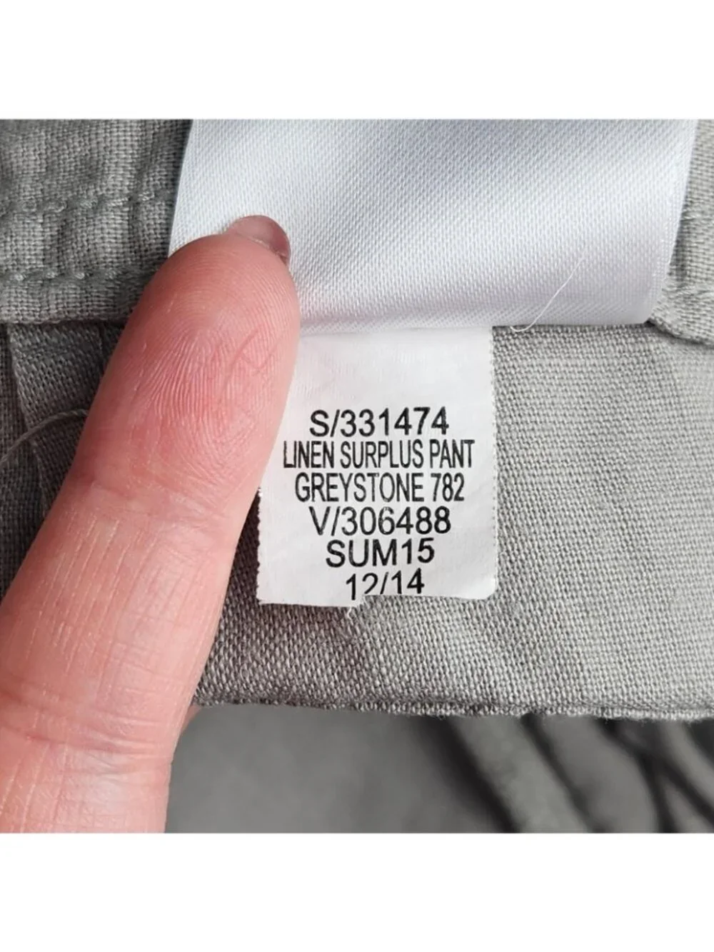 Banana Republic Pants Womens 12 Gray Linen Cotton Surplus Wide Leg Martin Fit